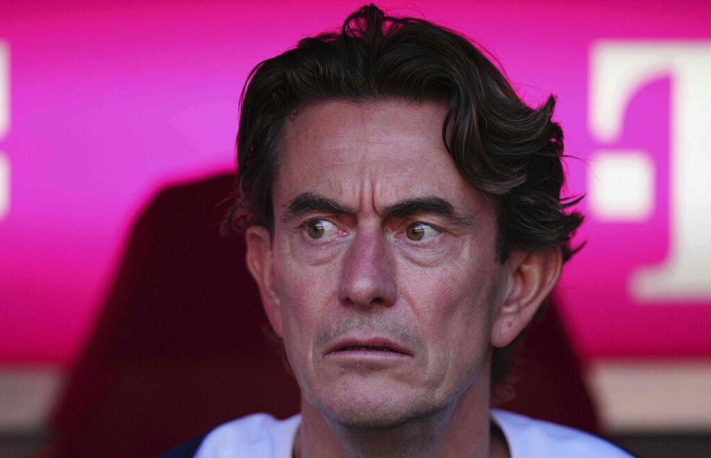 Thomas Frank under en Tottenham-kamp