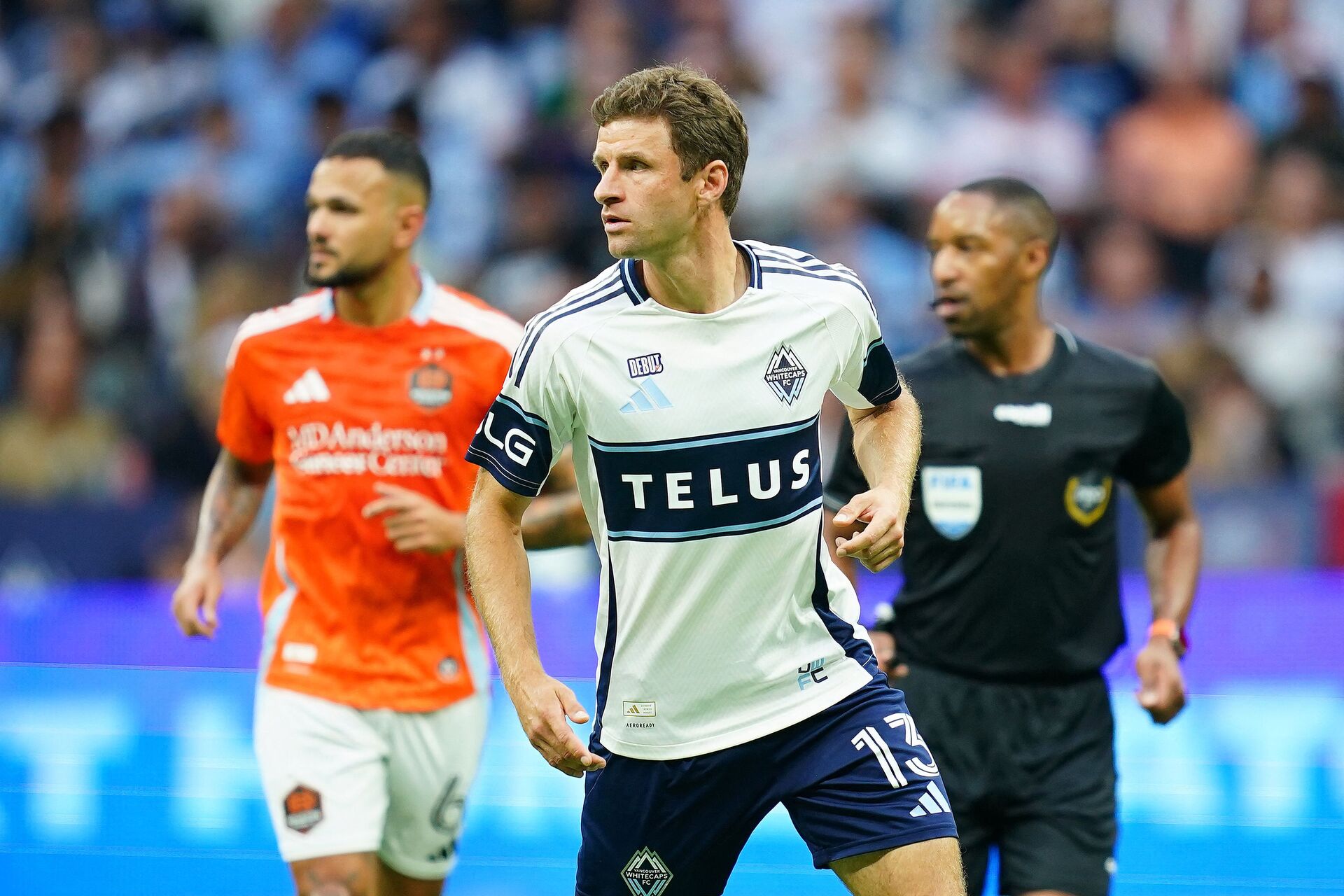 Thomas Müller under sin debut for Vancouver Whitecaps.