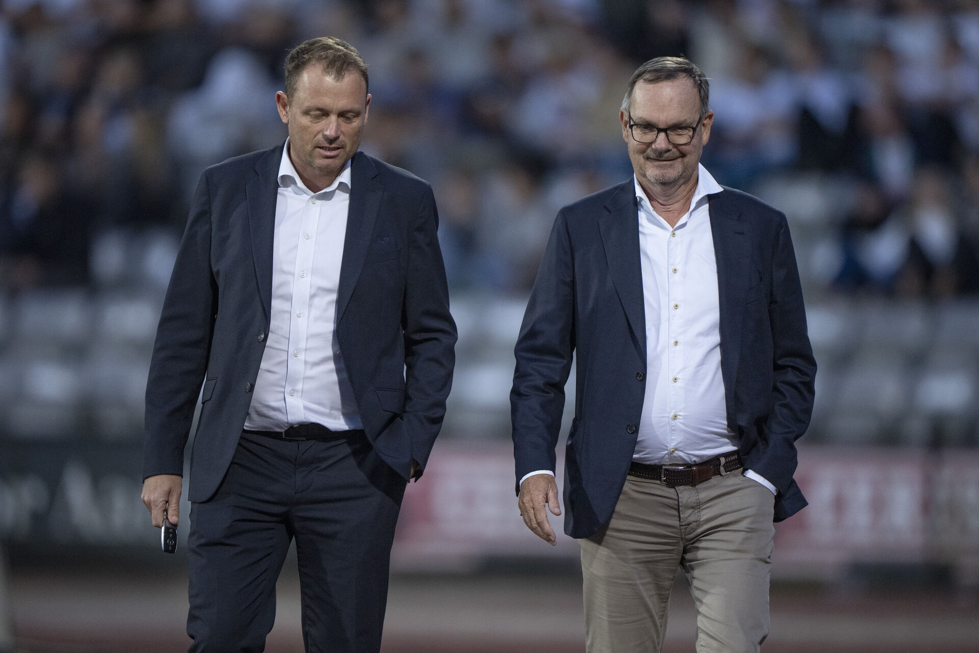 AGF's bestyrelsesformand Lars Fournais og adm. direktør Jacob Nielsen