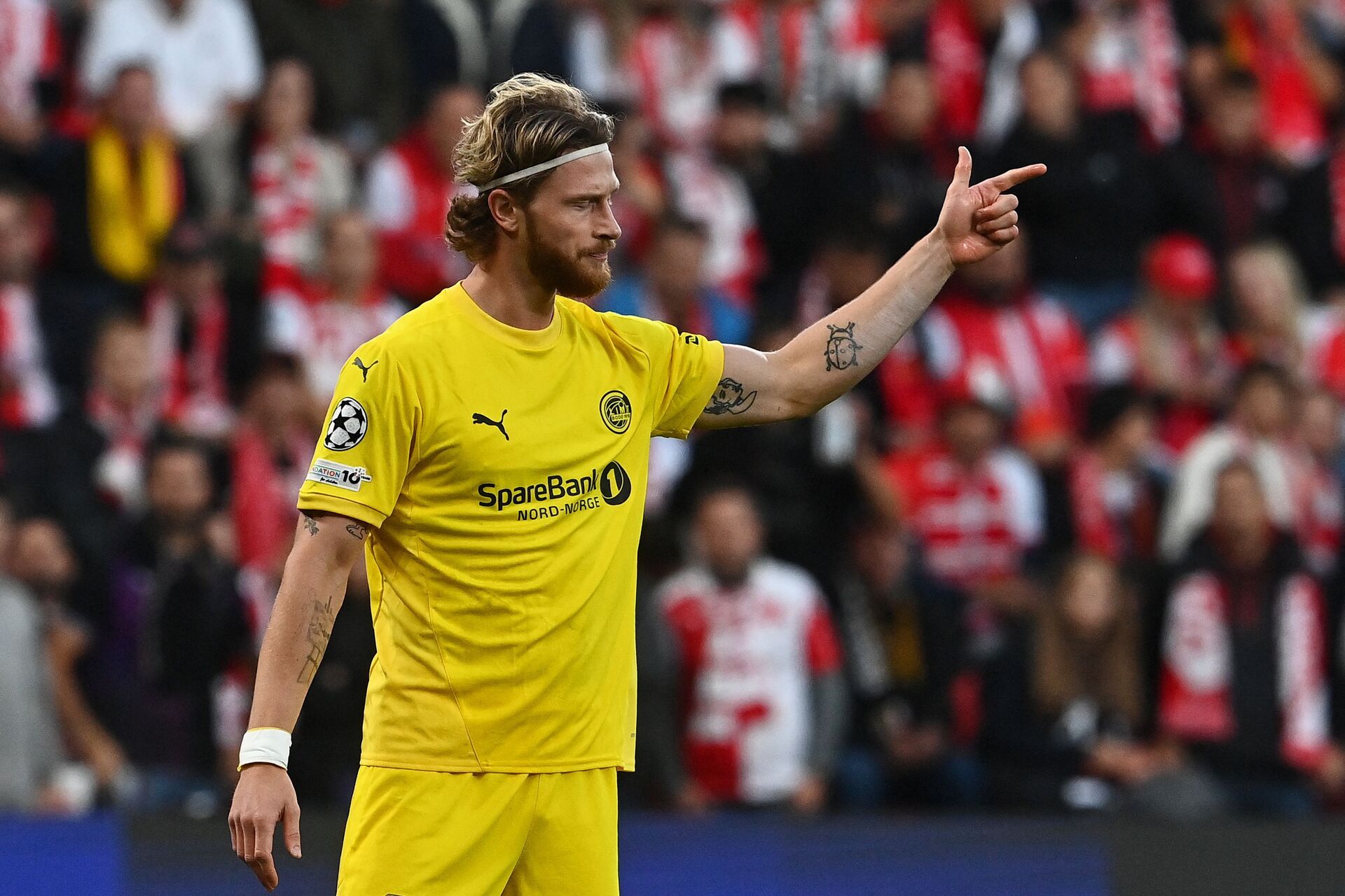 Kasper Høgh mod Slavia Prag.