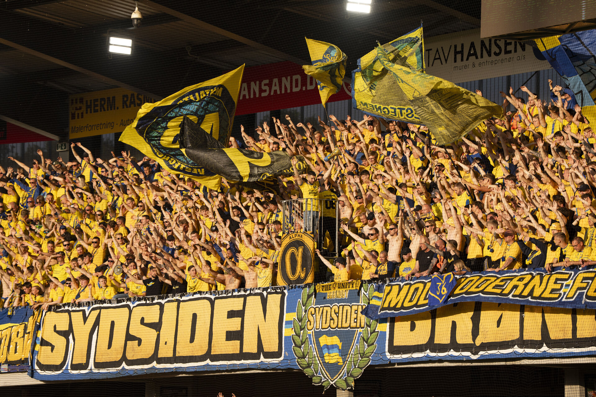 Brøndby fans på udebane.