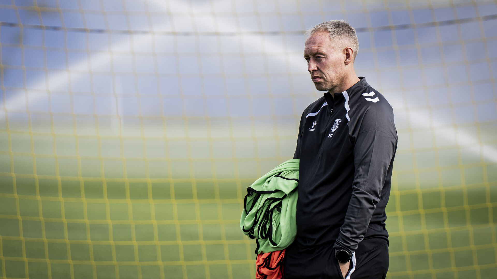 Steve Cooper under sin første Brøndby-træning