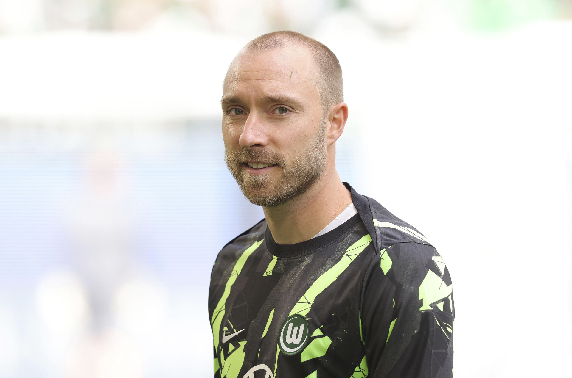 Christian Eriksen i sin første kamp for Wolfsburg.