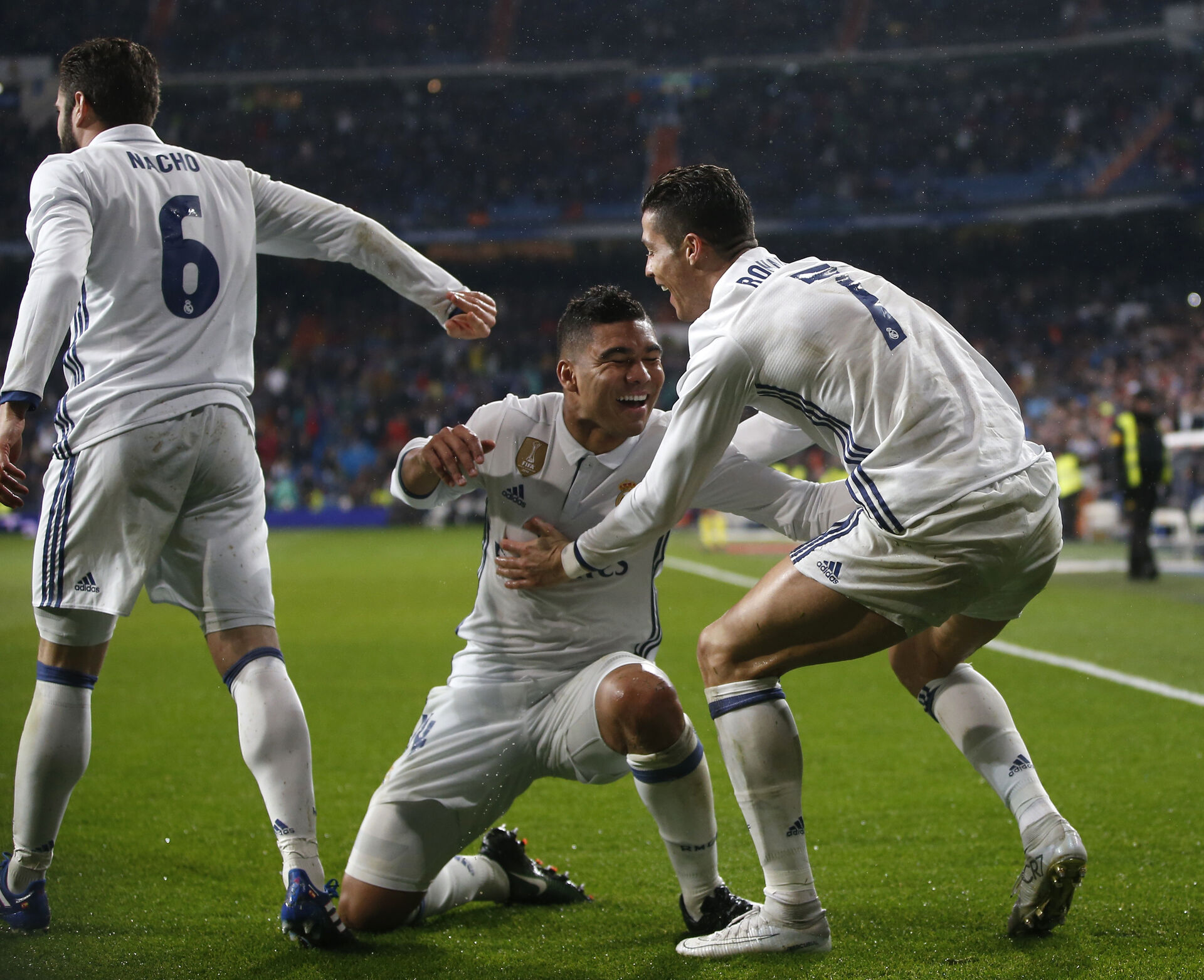 Nacho, Casemiro, Cristiano Ronaldo