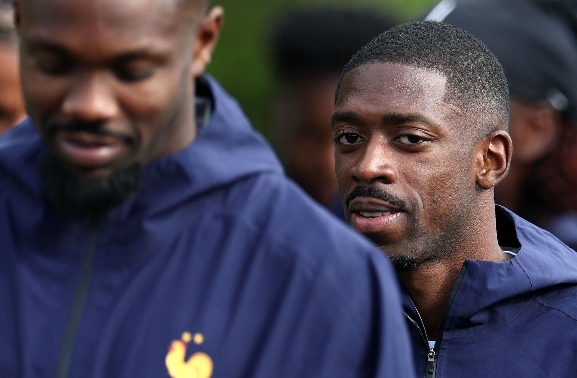 Ousmane Dembélé i træning for Frankrig