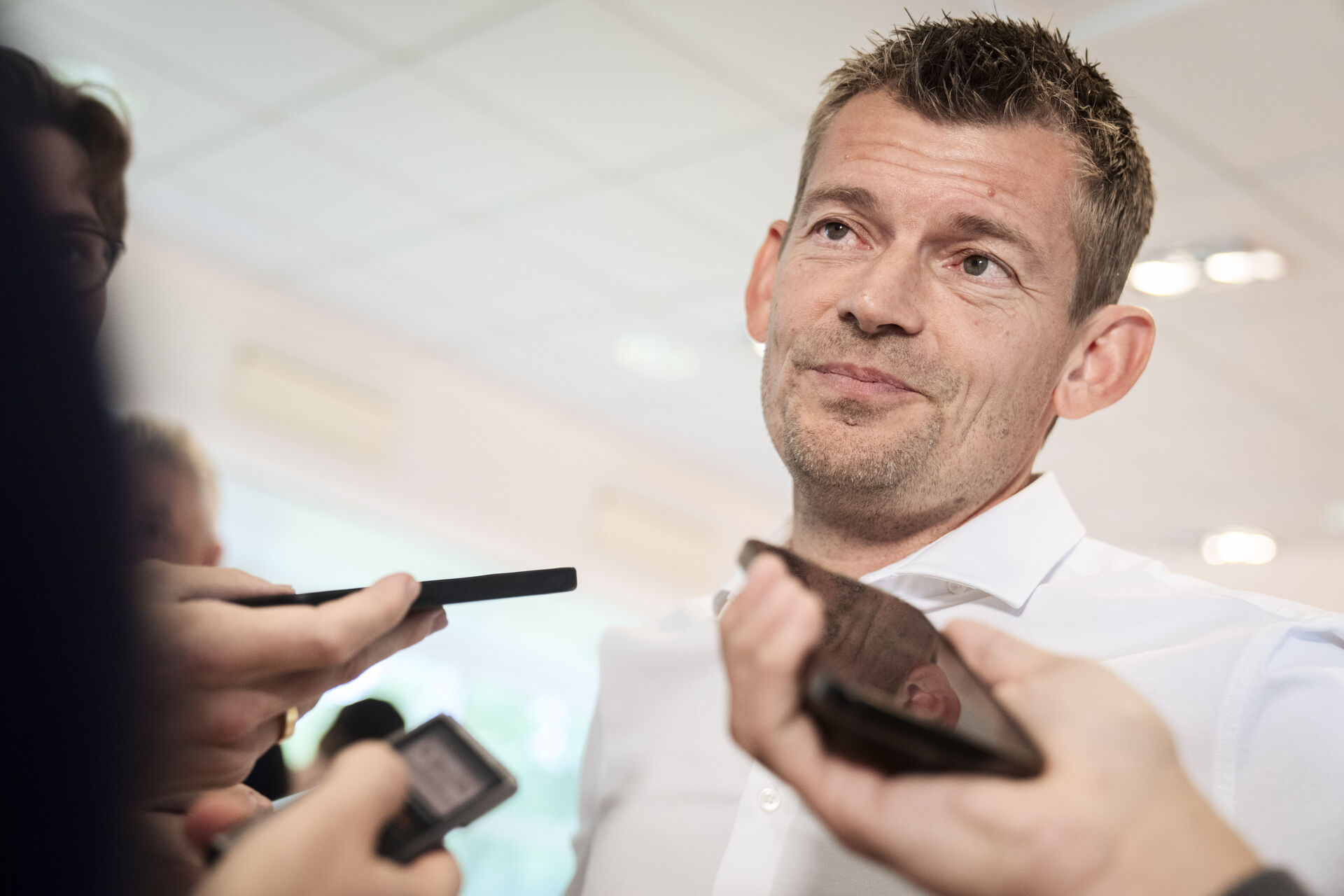 Lars Knudsen som fungerende landstræner for det danske A-landshold.