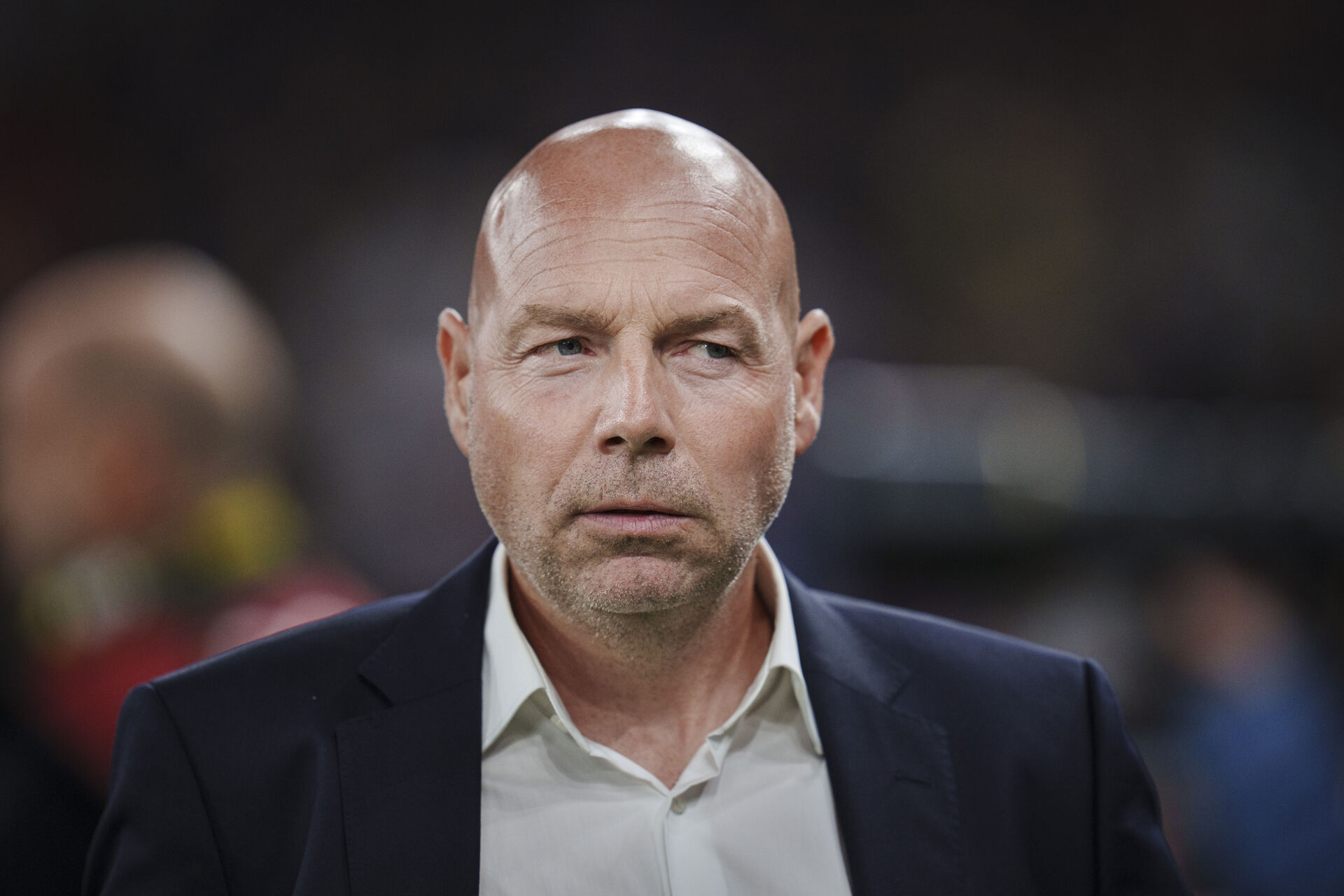 Brian Riemer under Danmarks kamp mod Skotland.