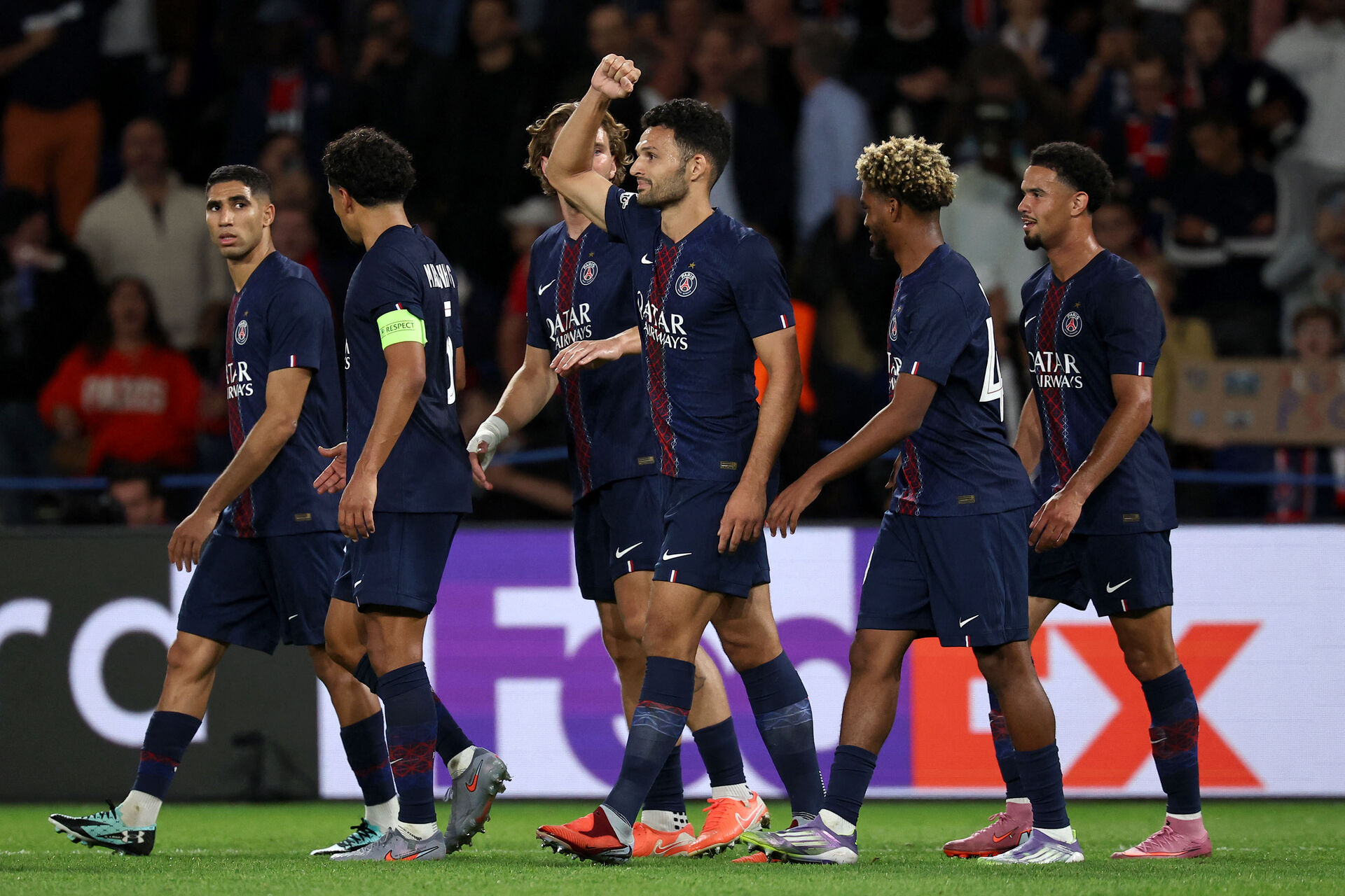 PSG jubler efter sejren over Atalanta.