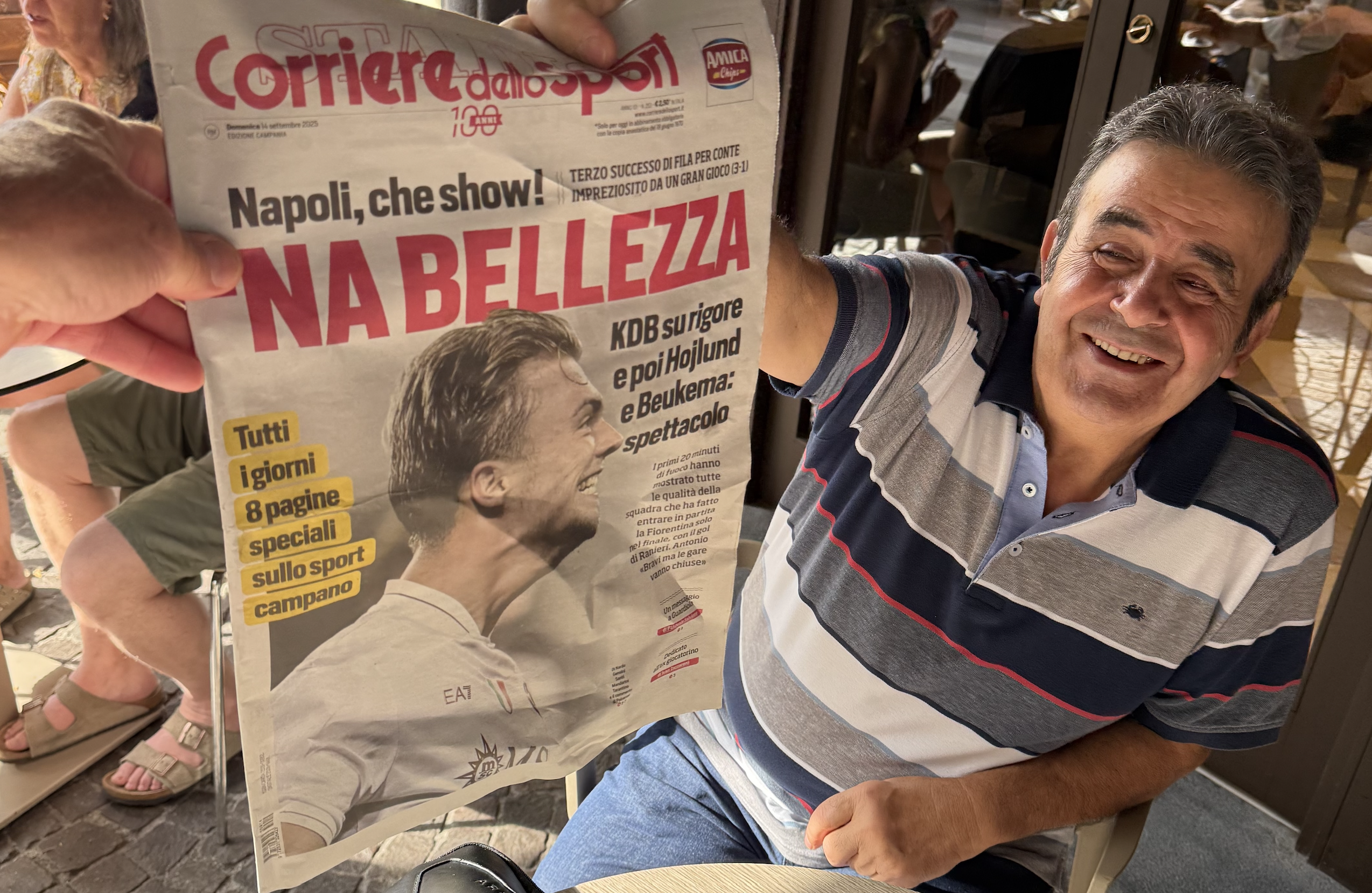 Rasmus Højlund er på forsiden af Corriere dello Sport efter debutmål