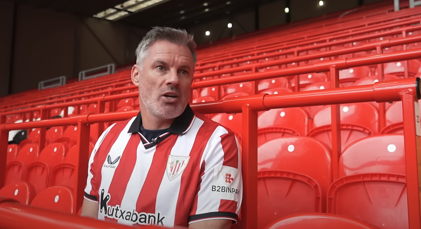 Jamie Carragher i Athletic Bilbao-trøjen