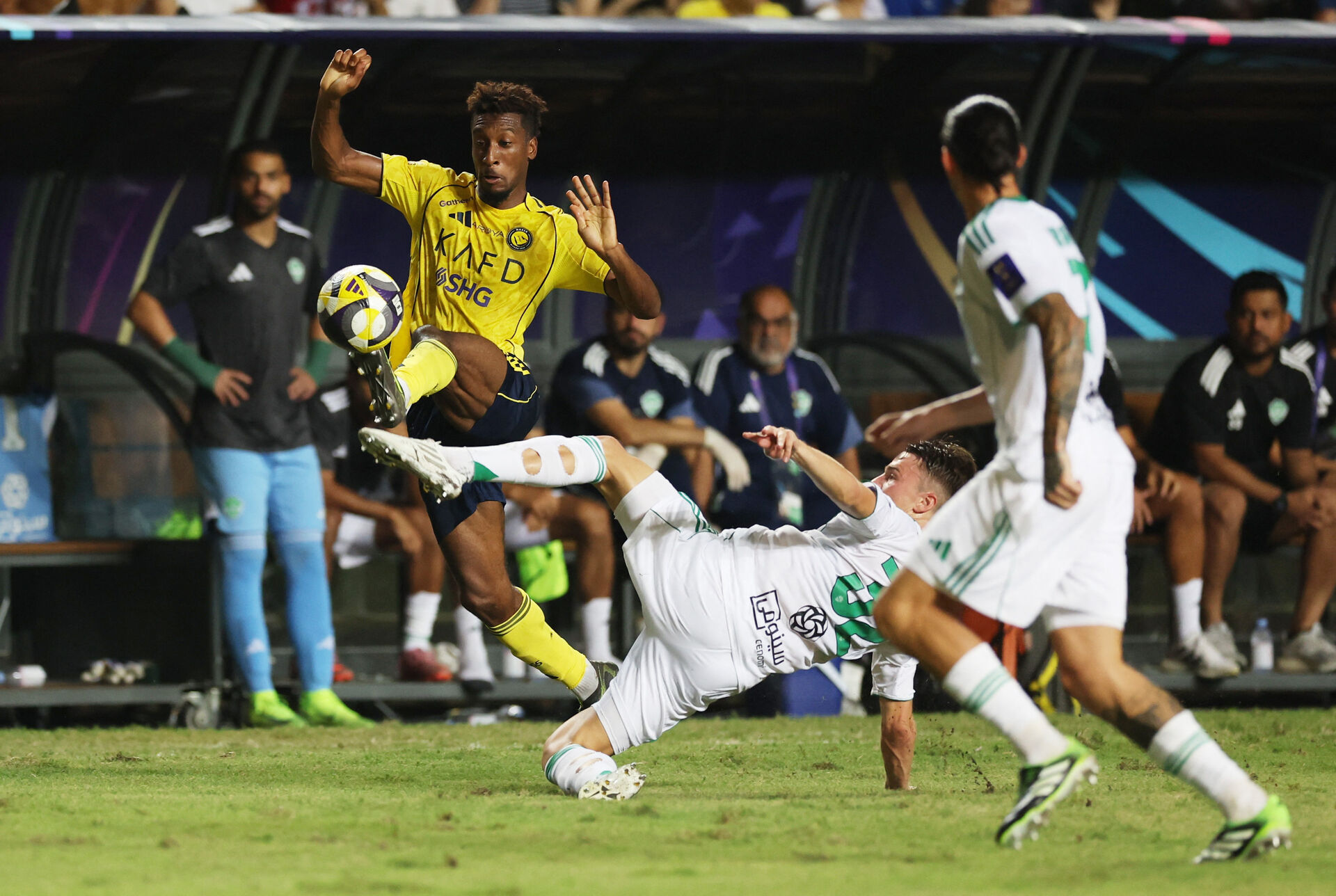 Kingsley Coman i aktion for A-Nassr