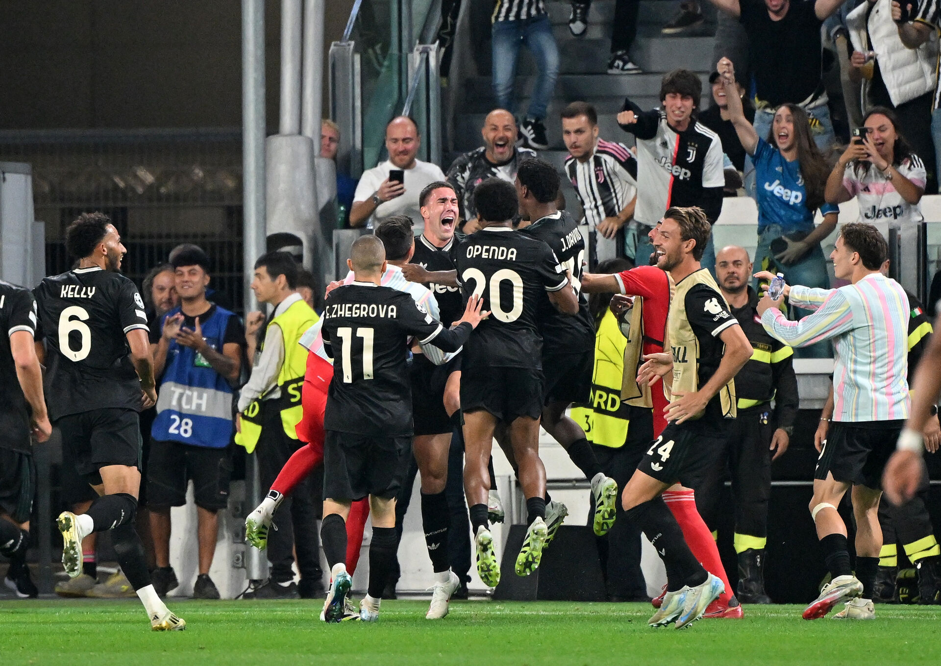 Juventus-spillere går amok.