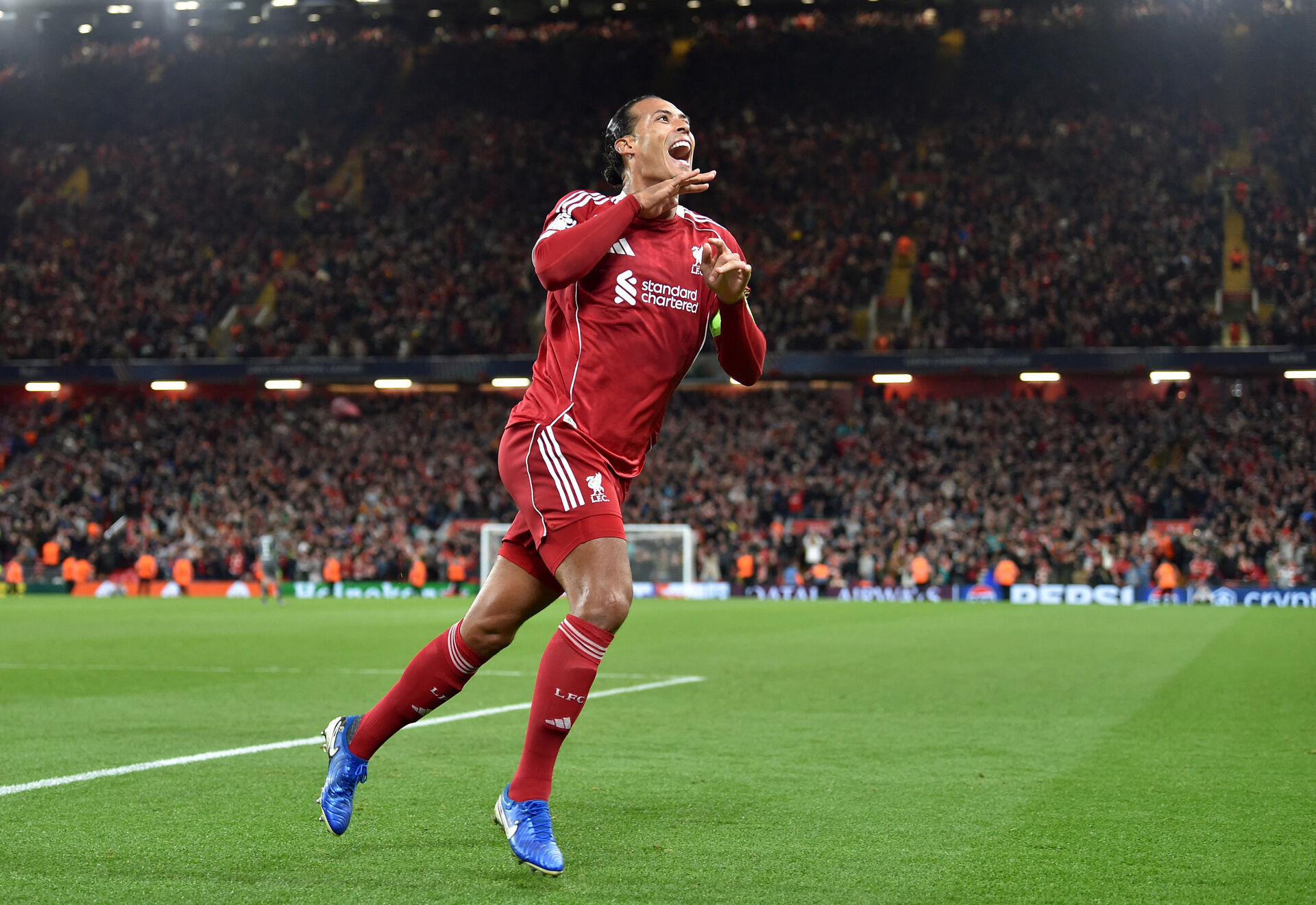 Virgil van Dijk jubler.