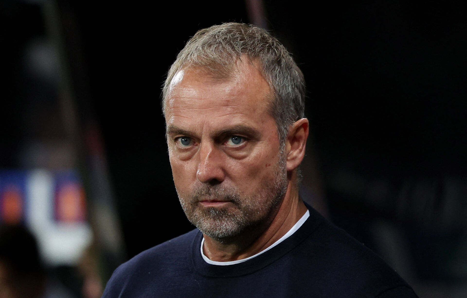 Hansi Flick på sidelinjen for FC Barcelona.