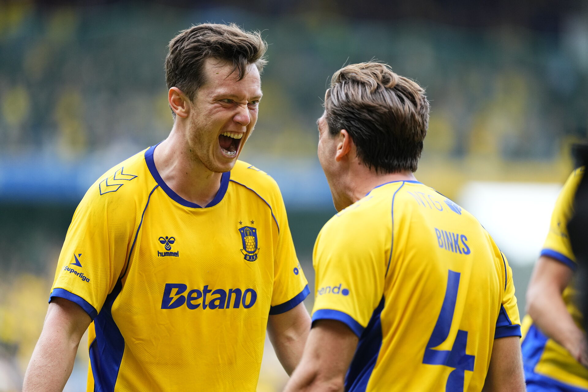 Michael Gregoritsch bringer Brøndby i front 1-0 i Superligakampen mellem Brøndby IF og FC København på Brøndby Stadion lørdag den 13. september 2025.