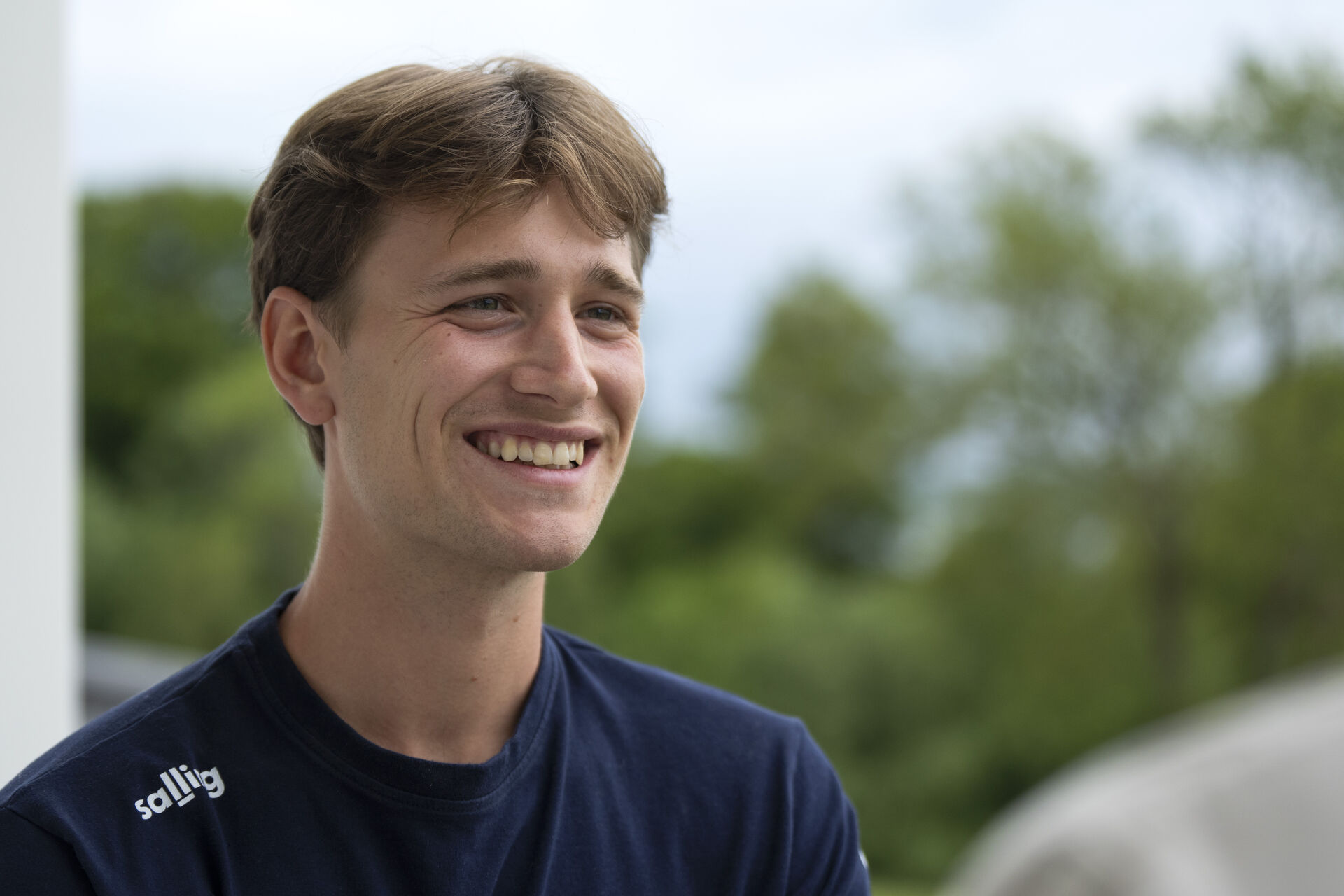 William Bøving til U21-landsholdets pressedag i Vejle.