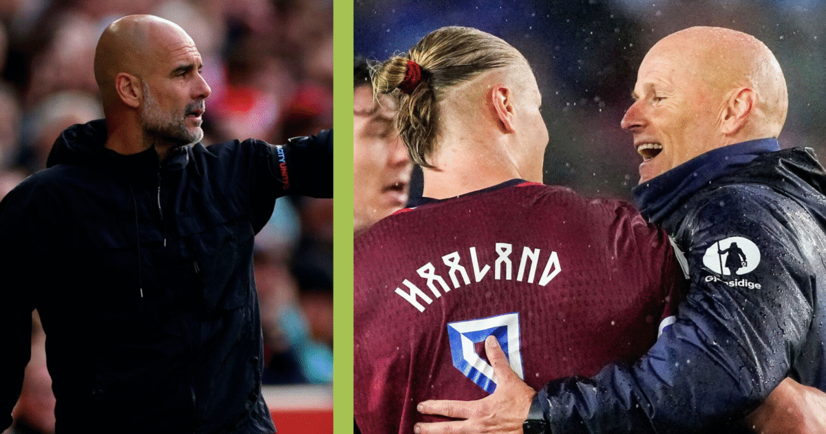 Ståle Solbakken har snakket med Guardiola – men ikke om Haaland Foto: Ritzau Scanpix/REUTERS