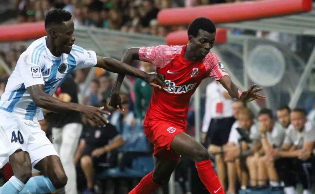 Cyril Edudzi i aktion for sin tidligere klub inden skiftet til Randers FC.