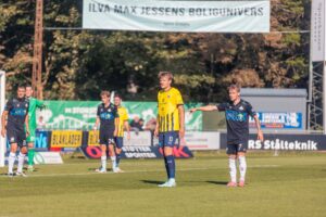 Frederik Dietz i aktion for Hobro IK.