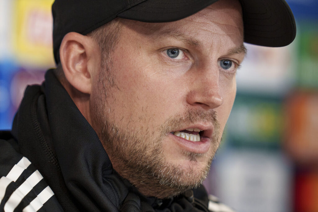 Jacob Neestrup i F.C. København. FC København træner og holder pressemøde