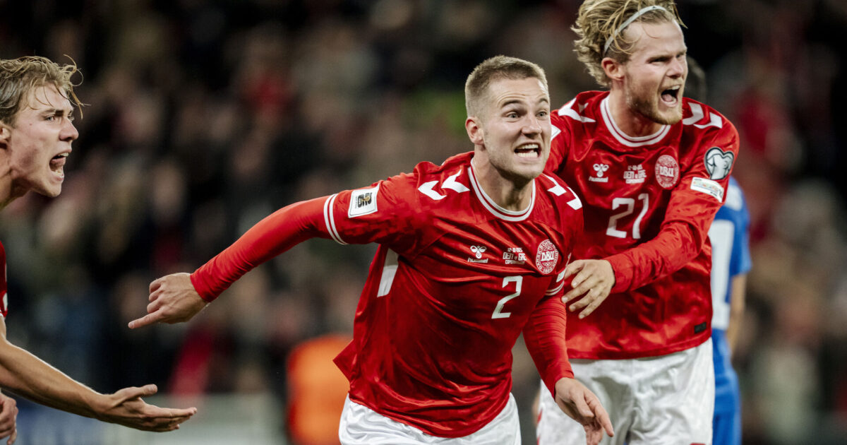 Andersens første mål: Perfekt indlæg, som vi har øvet Foto: Mads Claus Rasmussen/Ritzau Scanpix