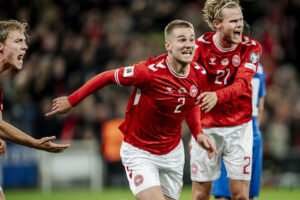 Joachim Andersens første mål for landsholdet - mod Grækenland