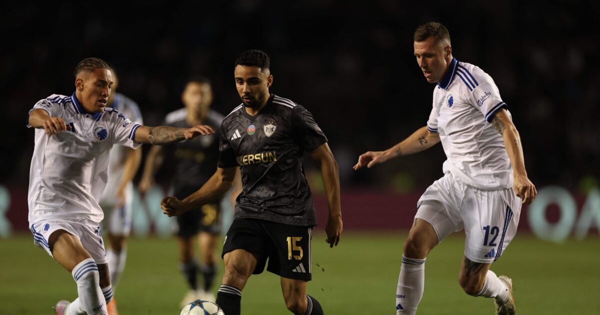 Se målet her: FCK på bagbenene i Baku Foto: Photo by Giorgi ARJEVANIDZE 