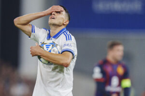 Mohamed Elyounoussi for FCK. Champions League: F.C. København - FC Basel 1893