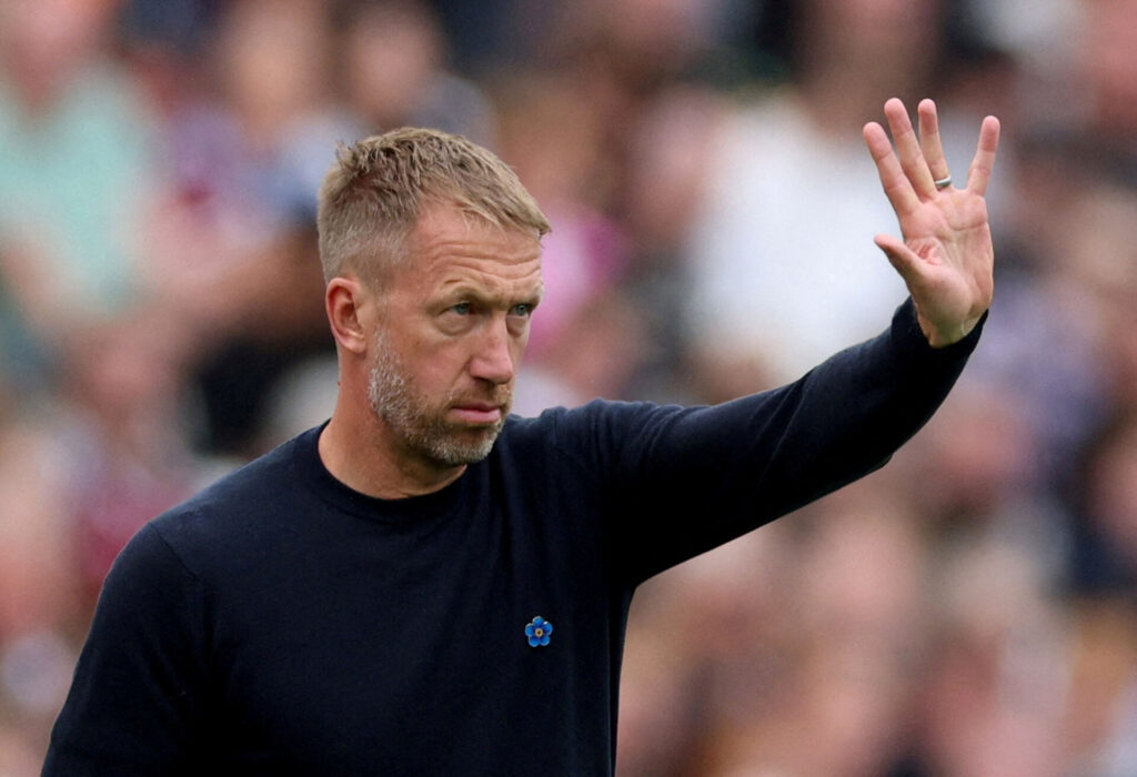 Graham Potter under en kamp i spidsen for West Ham.