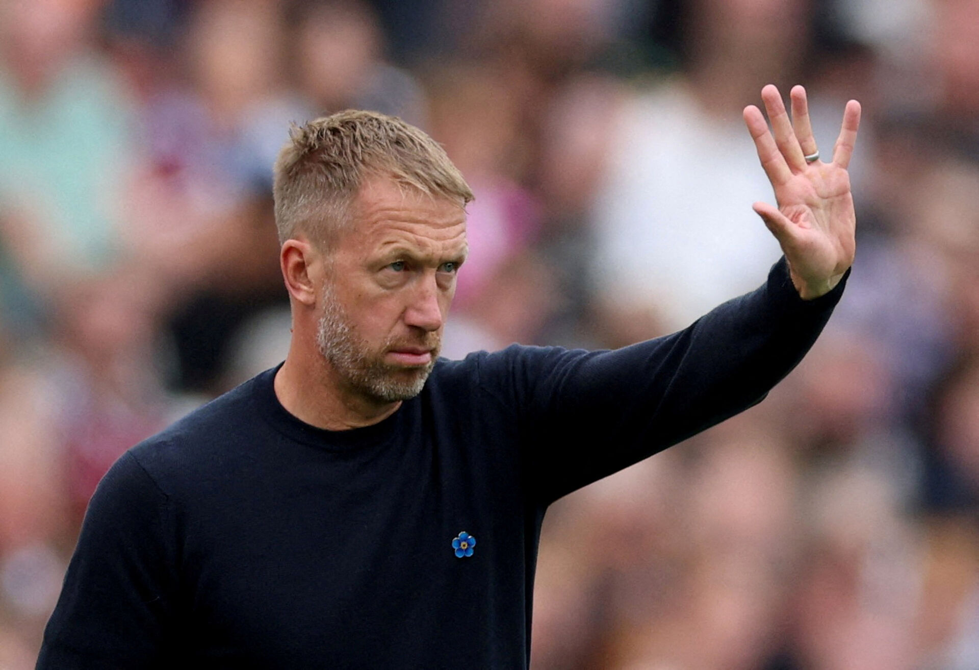 Graham Potter under en kamp i spidsen for West Ham.