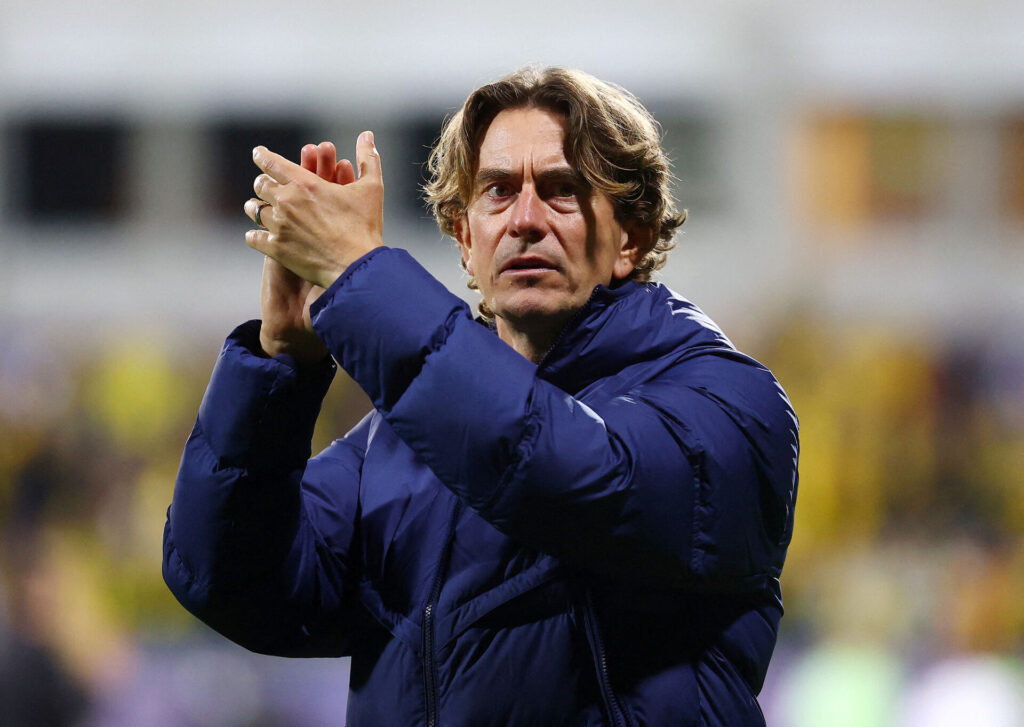 Thomas Frank klapper til Tottenhams fans.