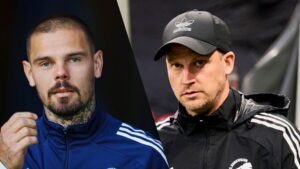 Dominik Kotarski og Jacob Neestrup i samme billede.