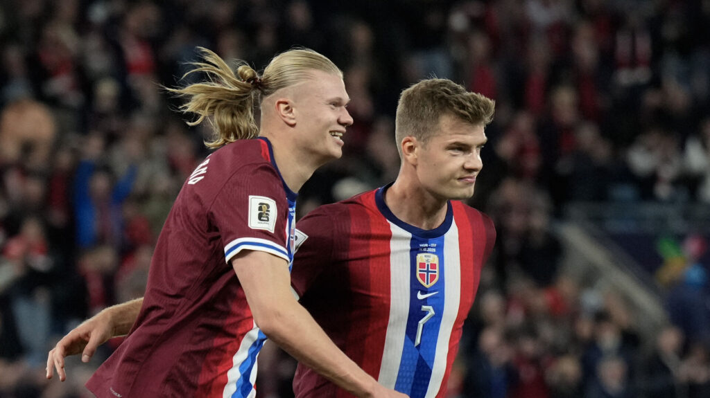 Erling Haaland fejrer en scoring