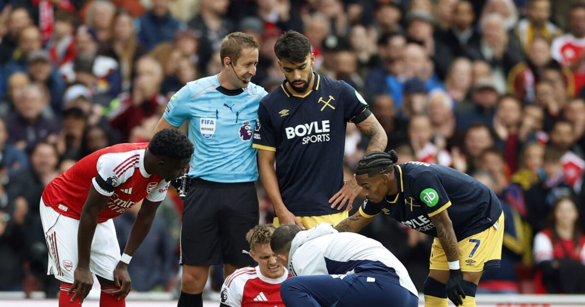 Store skadeskvaler i Arsenal: Han har en skinne på Foto: Ritzau Scanpix/REUTERS