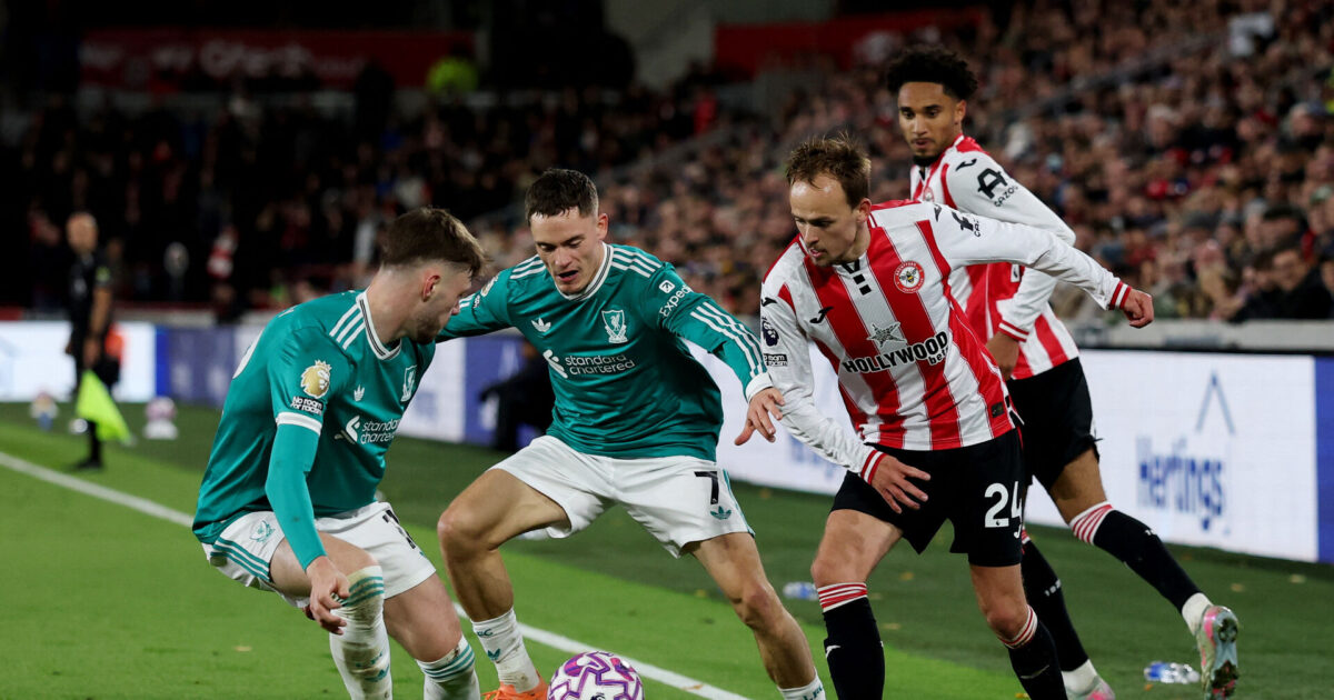 Fire nederlag i træk for Liverpool: Dominerende Damsgaard assisterer Foto: Ritzau Scanpix/REUTERS