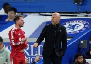 Arne Slot under en af Liverpools kampe.