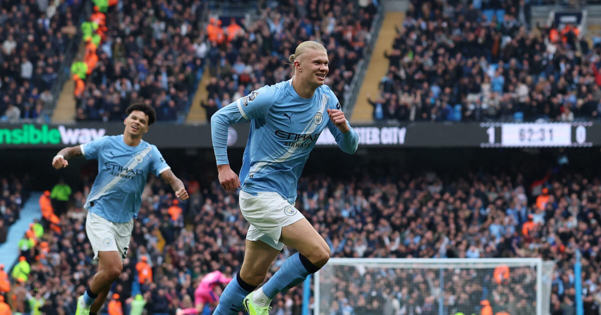 Målmaskine: To Haaland-kasser sikrer City sejren Foto: Ritzau Scanpix/REUTERS