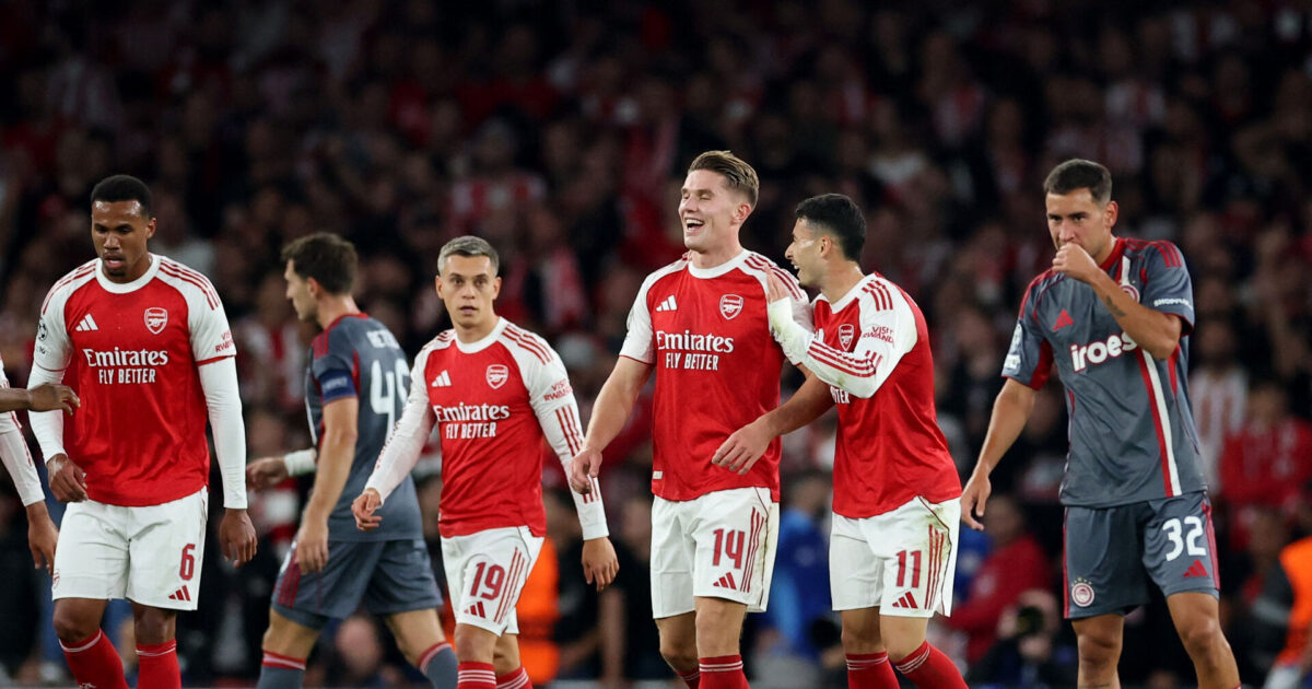 Arsenal pligtsejrer mod Olympiakos Foto: Ritzau Scanpix/REUTERS