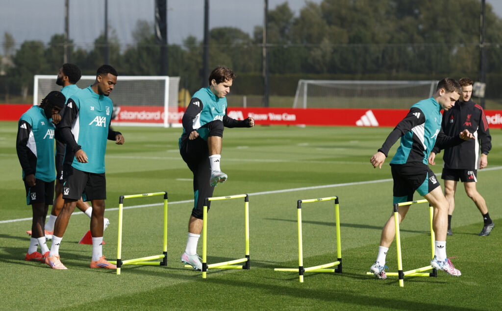 Federico Chiesa i Liverpool træning