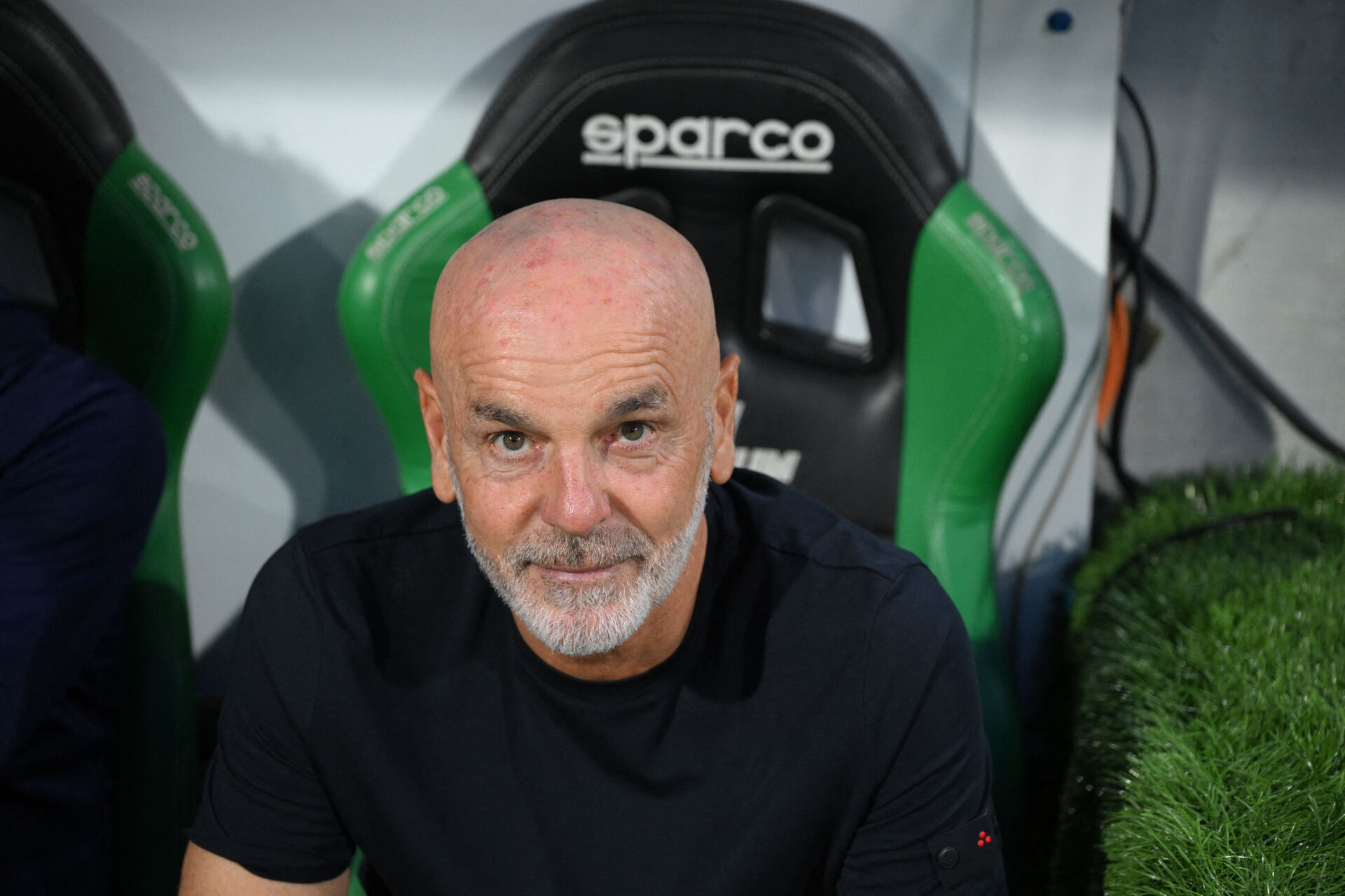 Steno Pioli i sit trænersæde.