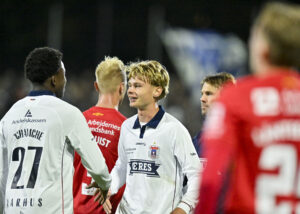 Frederik Emmery efter sin kamp mod FC Nordsjælland.