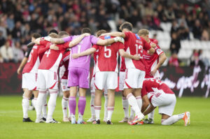 Vejle-spillere i rundkreds