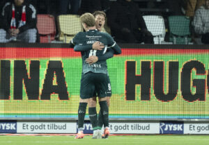 Rasmus Carstensen jubler efter scoring.