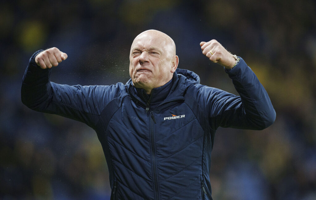 Uwe Rösler fejrer en scoring under sin tid i AGF