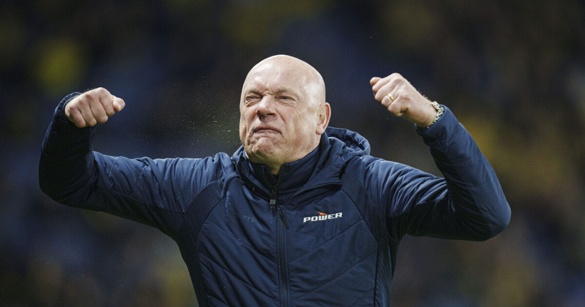 Gjort det godt i Skandinavien: Rösler længes tilbage AGFs Cheftræner Uwe Rösler under superligakampen mellem Brøndby og AGF i mesterskabsspillet på Brøndby Stadion mandag den 7. april 2025
