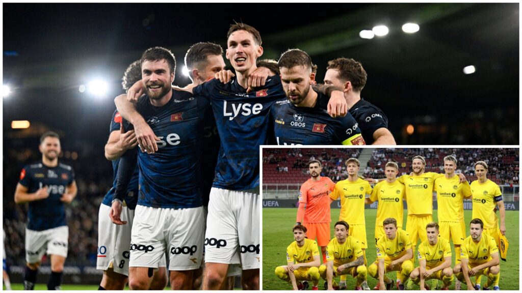 Bod'/Glimt og Viking i samme kollage.