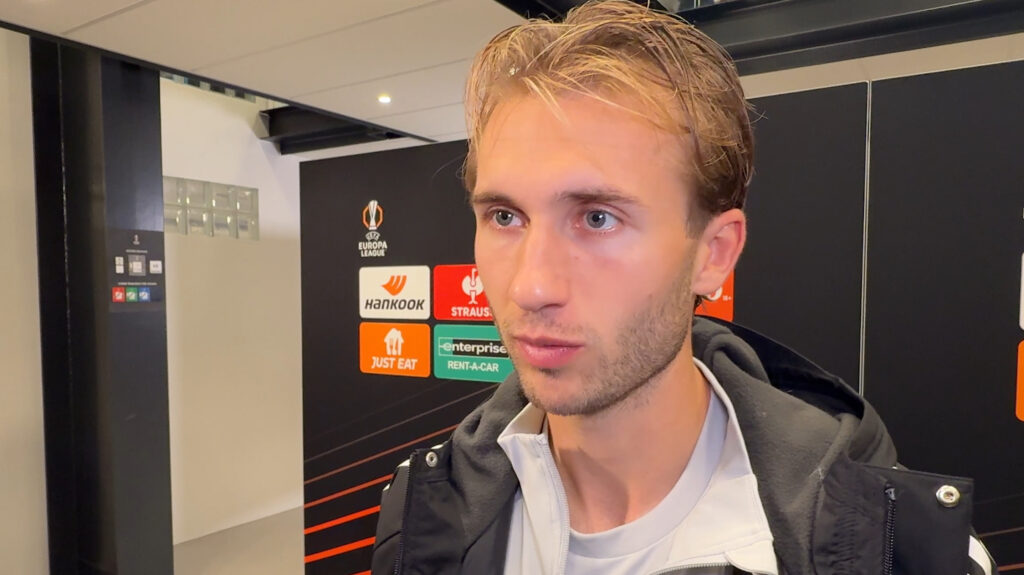 Benjamin Nygren under interview på MCH Arena i Herning.