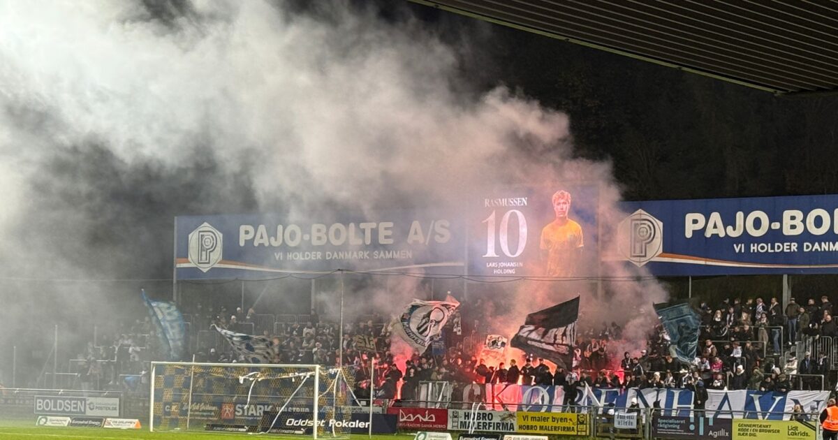 FCK straffes for pyro i pokalkamp i Hobro Foto: Mathias Blohm