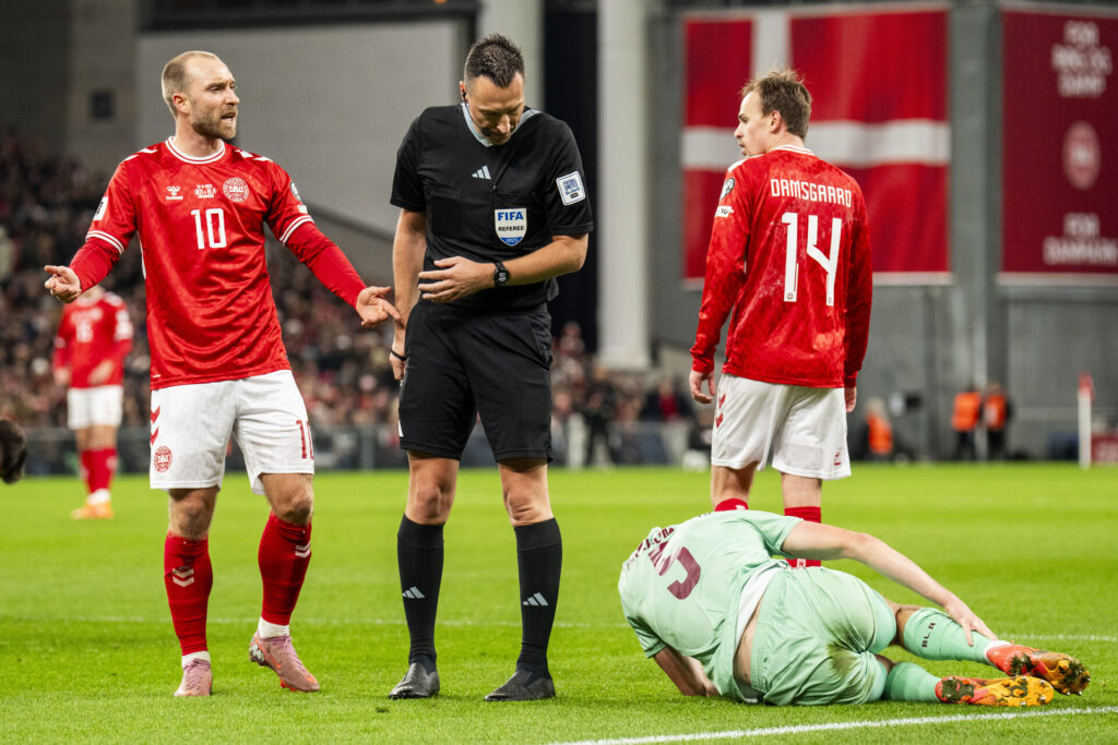 Mikkel Damsgaard i Parken. Fodboldlandsholdet spiller VM-kvalifikation i Parken