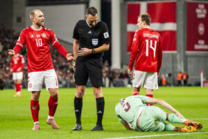Mikkel Damsgaard i Parken. Fodboldlandsholdet spiller VM-kvalifikation i Parken